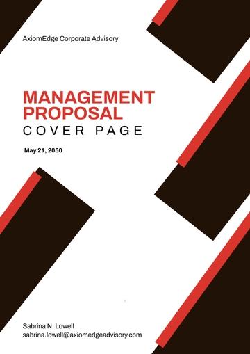 Free Management Proposal Cover Page Template to Edit Online