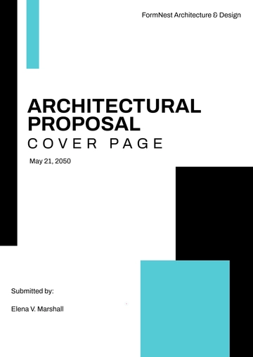 Free Architectural Proposal Cover Page Template to Edit Online