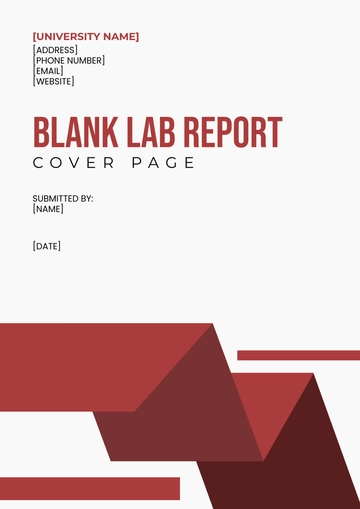 Free Blank Lab Report Cover Page Template to Edit Online