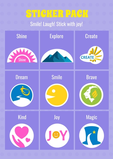 Free Creative Printable Stickers Template to Edit Online