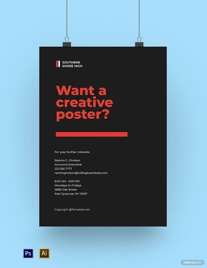 Blank Advertising Agency Poster Template