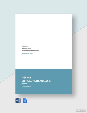 Agency Critical Path Analysis Template