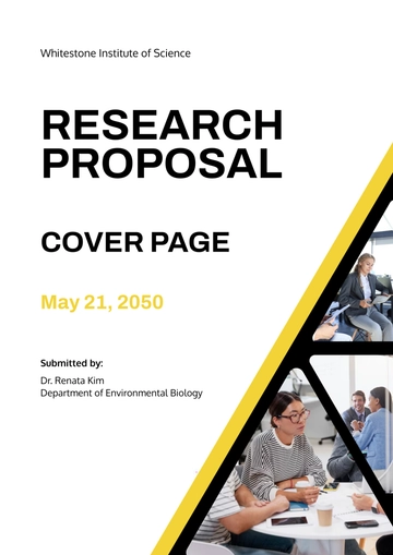 Free Research Proposal Cover Page Template to Edit Online