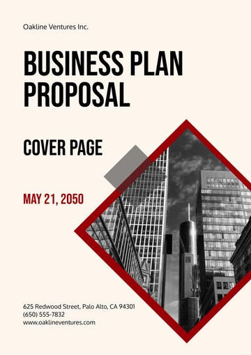 Free Business Plan Proposal Cover Page Template to Edit Online
