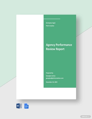 Agency Performance Review Report Template