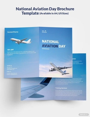 National Aviation Day Brochure Template