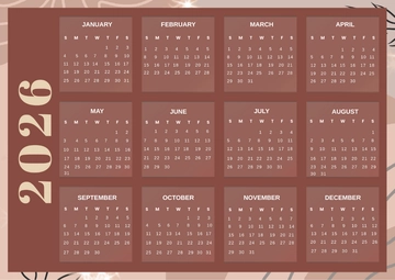 Free Mini 2026 Calendar Design Template to Edit Online