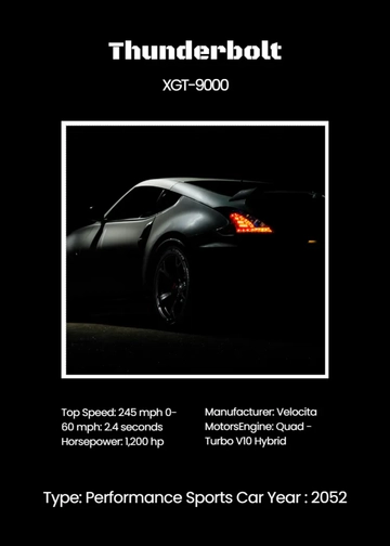 Free Car Trading Card Template to Edit Online
