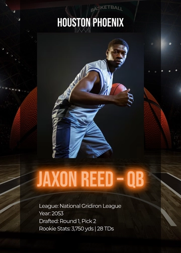 Free Rookie Trading Card Template to Edit Online