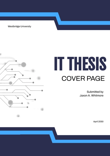 Free IT Thesis Cover Page Template to Edit Online