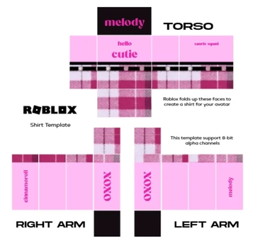 Free Sanrio Roblox Shirt Template to Edit Online