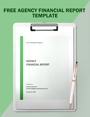 Agency Financial Report Template Agency Financial Report Template