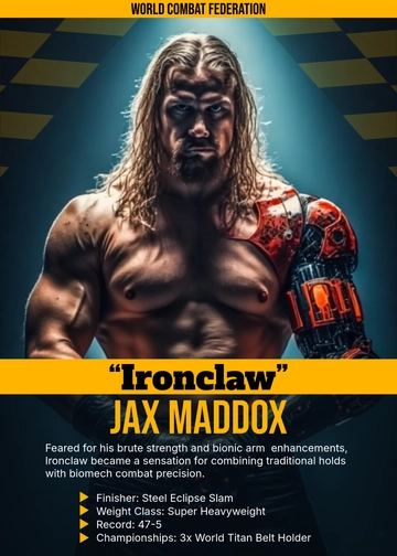 Free Wrestling Trading Card Template to Edit Online