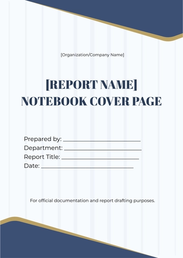 Free Blank Report Notebook Cover Page Template to Edit Online