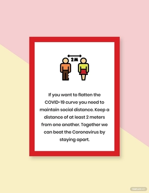 Keep Your Distance Office Sign Template