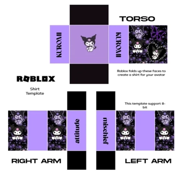 Free Kuromi Roblox Shirt Template to Edit Online