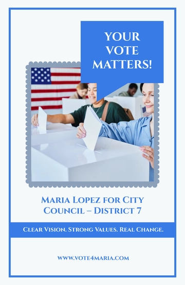 Free Simple Election Vote Poster Template to Edit Online