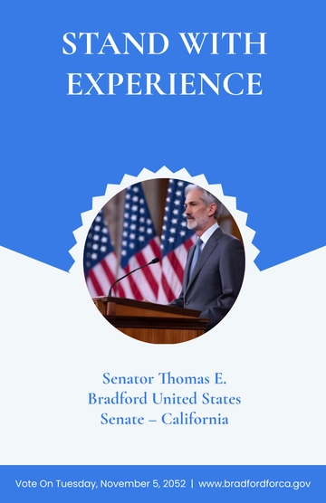 Free Political Election Poster Template to Edit Online