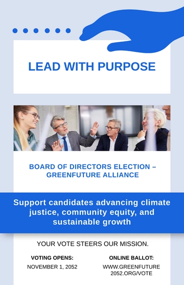 Free Modern Nonprofit Election Poster Template to Edit Online