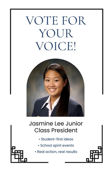 Free Class Officers Election Poster Template to Edit Online