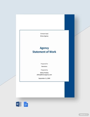 Agency Statement of Work Template