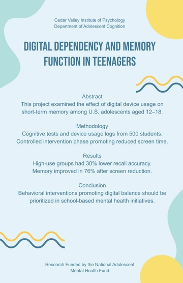Free Psychology Research Poster Template to Edit Online