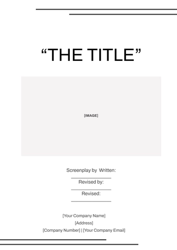 Free Blank Short Film Script Cover Page Template to Edit Online