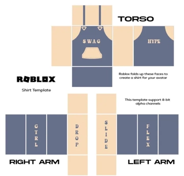Free Modern Roblox Swag Shirt Template to Edit Online