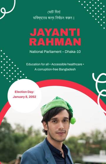 Free Bangladesh Election Poster Template to Edit Online