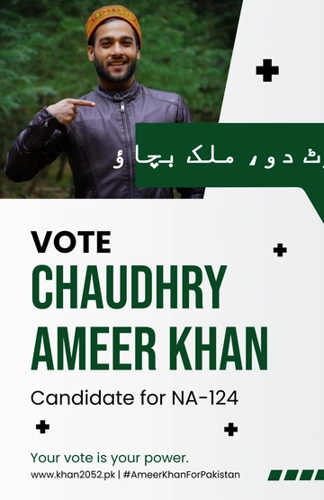 Free Pakistan Election Poster Template to Edit Online