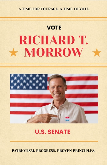 Free Vintage Election Poster Design Template to Edit Online