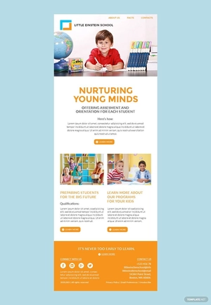 Preschool Email Newsletter Template