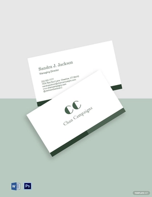 Advertising Manager Business Card Template