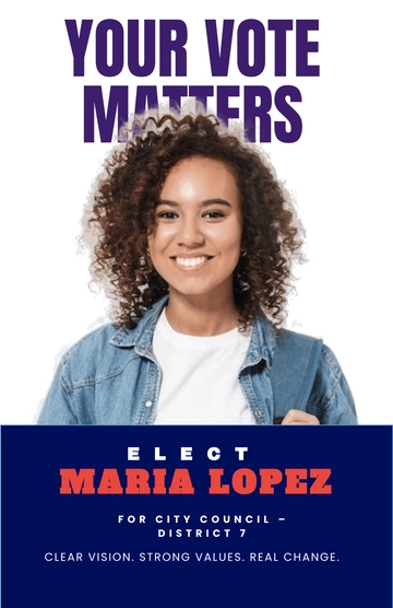 Free Student Council Election Poster Template to Edit Online