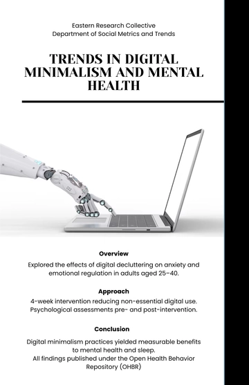 Free Minimalist Research Poster Template to Edit Online