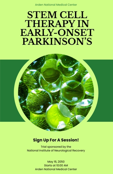 Free Green Medical Research Poster Template to Edit Online