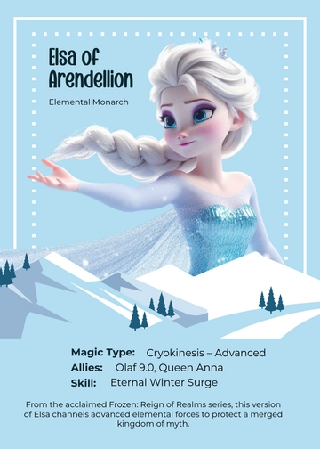 Free Disney Background Trading Card Template to Edit Online