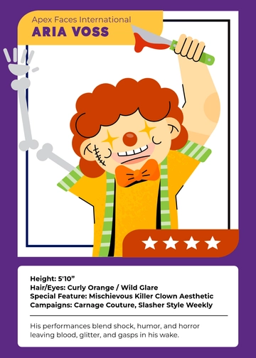 Free Model Trading Card Template to Edit Online