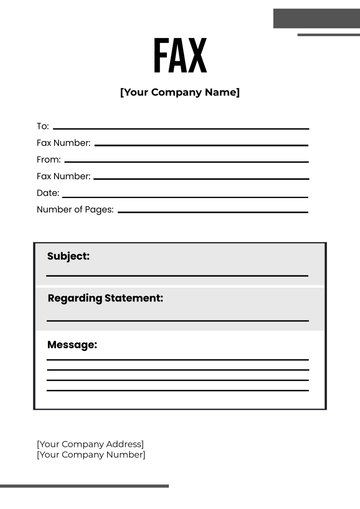 Free Blank Statement Fax Cover Page Template to Edit Online