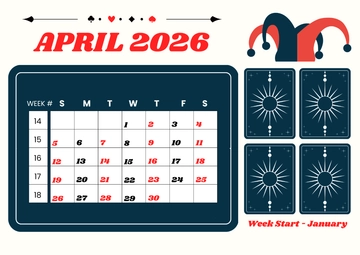 Free April 2026 Weekly Calendar Template to Edit Online