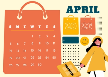 Free Modern April 2026 Quarterly Calendar Template to Edit Online
