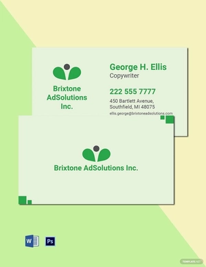 Minimalist Agency Business Card Template