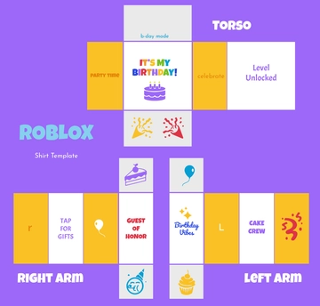 Free Custom Birthday Roblox Shirt Template to Edit Online