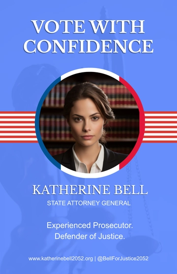 Free Professional Election Ad Poster Template to Edit Online