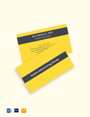 Professional Advertising Agency Business Card Template
