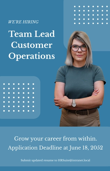 Free Internal   Recruitment Poster Template to Edit Online