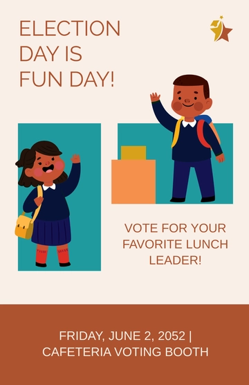 Free Creative Election Poster for Kids Template to Edit Online