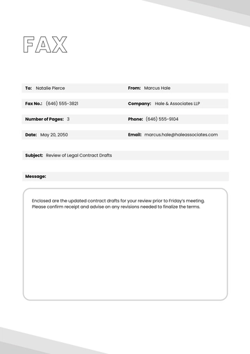 Free Amazing Fax Cover Page Template to Edit Online