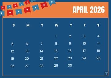 Free Blank April 2026 Calendar Template to Edit Online