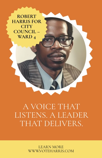 Free Election Poster for Candidates Template to Edit Online